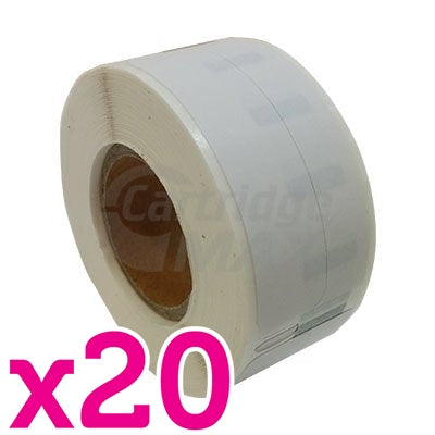 20 x Dymo SD99017 / S0722460 Generic White Label Roll 12mm x 50mm - 220 labels per roll