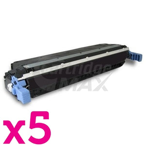 5 x HP C9730A (645A) Generic Black Toner Cartridge - 13,000 Pages
