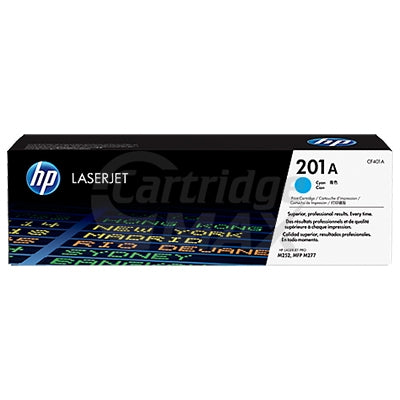 HP CF401A (201A) Original Cyan Toner Cartridge - 1,400 Pages