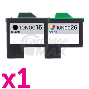Lexmark No.16 + No.26 (10N0016 + 10N0026) Generic Ink Cartridge Combo [1BK,1CL]