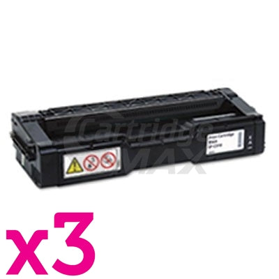 3 x Lanier SPC232DN / SPC242SF / SPC312DN / SPC320DN (406483) Generic Black Toner Cartridge