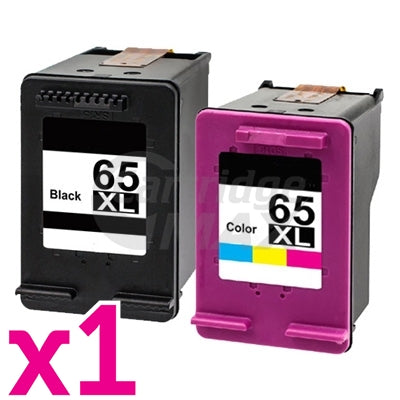 2 Pack HP 65XL Generic High Yield Ink Combo N9K04AA + N9K03AA [1BK,1CL]