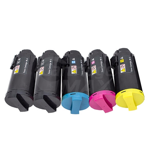 5 Pack Generic Fuji Xerox DocuPrint CP555d Toner Cartridges CT203061 - CT203064 [2BK,1C,1M,1Y]