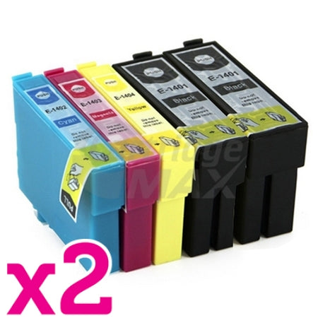 10 Pack Epson 140 (T1401-T1404) Generic High Yield Inkjet Cartridges [4BK,2C,2M,2Y]