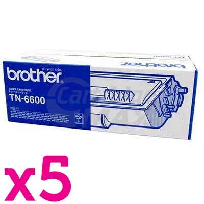 5 x Original Brother TN-6600 Toner Cartridge