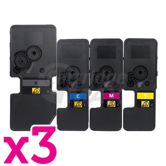 3 Sets of 4 Pack Compatible for TK-5444 Toner Cartridges suitable for Kyocera ECOSYS PA2100, MA2100 [3BK,3C,3M,3Y]