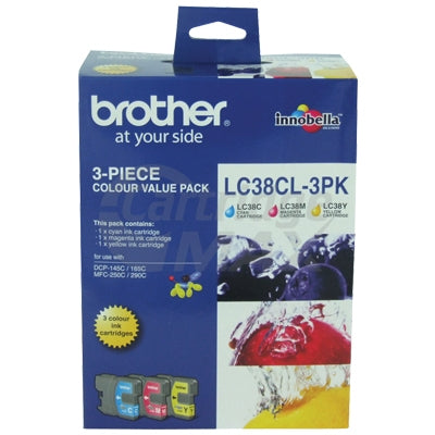 Original Brother LC-38CL3PK Colour Pack [C+M+Y] - 260 Pages each