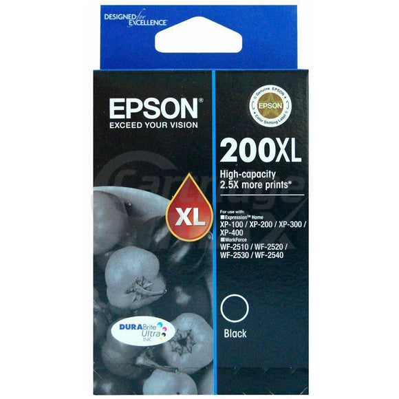 Epson 200XL (C13T201192) Original Black High Yield Inkjet Cartridge