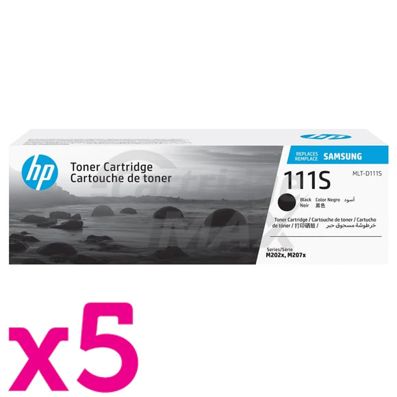 5 x Samsung SLM2020, SLM2070 (MLT-D111S) Original Black Toner Cartridge SU812A