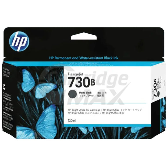 HP 730B Original Matte Black 130ML DesignJet Inkjet Cartridge 3ED45A