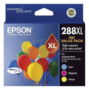 Epson 288XL (C13T306592) Original High Yield Inkjet Cartridge CMY Value Pack [1C,1M,1Y]