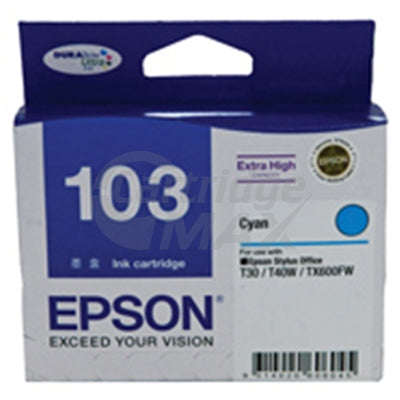 Epson 103 T1032 Cyan Original High Yield Ink Cartridge - 815 pages [C13T103292]