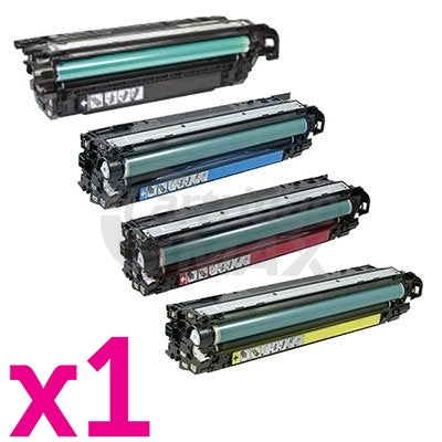 4 Pack HP CE264X, CF031A-CF033A (646X/646A) Generic Toner Cartridges [1BK,1C,1M,1Y]