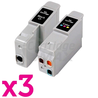 6 Pack Canon BCI-21BK BCI-21C InkStation.com.au Generic Value Pack [3BK,3C]