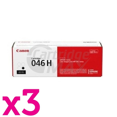 3 x Original Canon CART-046BKH Black High Yield Toner Cartridge