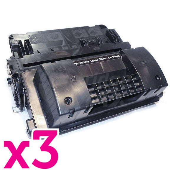 3 x HP CC364A (64A) Generic Black Toner Cartridge - 10,000 Pages