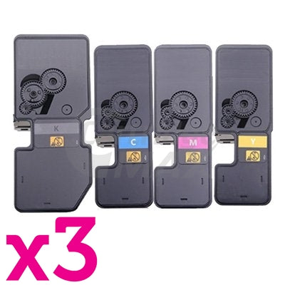 3 Sets of 4 Pack Compatible for TK-5234 Toner Combo suitable for Kyocera Ecosys M5521, P5021 [3BK,3C,3M,3Y]