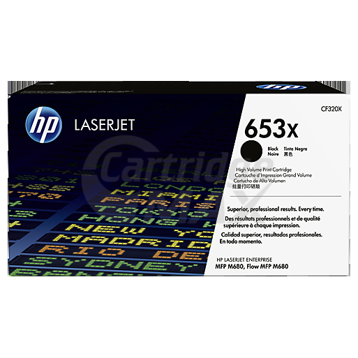 HP CF320X (653X) Original Black High Yield Toner Cartridge  - 21,000 Pages