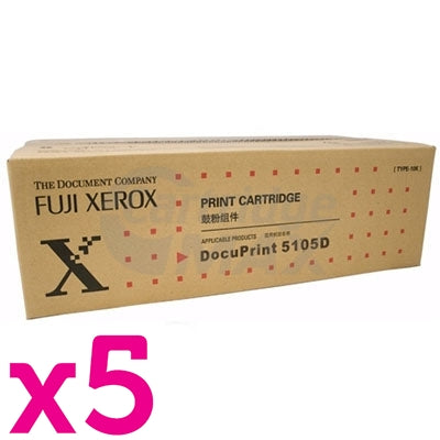 5 x Fuji Xerox DocuPrint 5105D Original Black High Yield Toner Cartridge - 30,000 pages (CT202337)