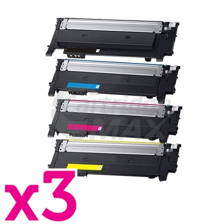 3 sets of 4-Pack Generic Samsung SLC430, SLC480FW Cartridge Combo CLT404S [3BK,3C,3M,3Y]