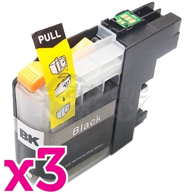 3 x Generic Brother LC-139XLBK Black Ink Cartridge