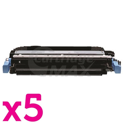 5 x HP CB400A (642A) Generic Black Toner Cartridge - 7,500 Pages