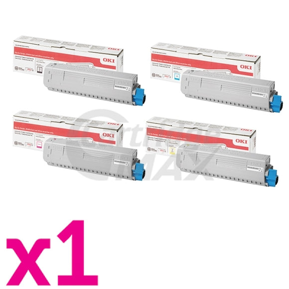4 Pack OKI C834 Original Toner Cartridge Combo 46861312 - 46861309 [1BK,1C,1M,1Y]