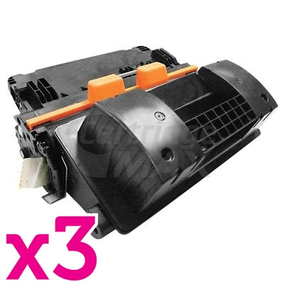 3 x HP CF281X (81X) Generic Black Toner Cartridge - 25,000 Pages