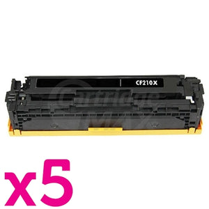 5 x HP CF210X (131X) Generic Black High Yield Toner Cartridge - 2,400 Pages