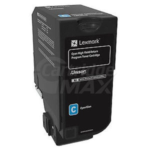 Lexmark 74C6HC0 Original CS725 Cyan High Yield Return Program Toner Cartridge