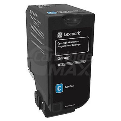 Lexmark 74C6HC0 Original CS725 Cyan High Yield Return Program Toner Cartridge