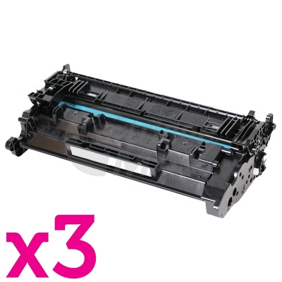 3 x HP CF226A (26A) Generic Black Toner Cartridge - 3,100 Pages