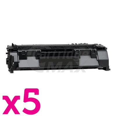 5 x HP CE505A (05A) Generic Black Toner Cartridge - 2,300 Pages