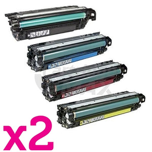 2 Sets of 4 Pack HP CE264X, CF031A-CF033A (646X/646A) Generic Toner Cartridges [2BK,2C,2M,2Y]