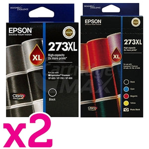 12-Pack Epson 273XL Original High Yield Ink Combo [C13T275792+C13T274192] [4BK,2PBK,2C,2M,2Y]