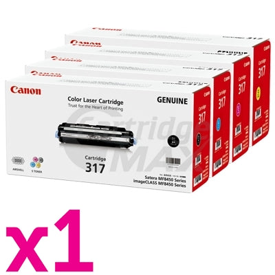 4 Pack Original Canon MF8450C (CART-317B,C,M,Y) Toner Cartridges