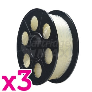 3 x ABS 3D Filament 1.75mm Transparent - 1KG