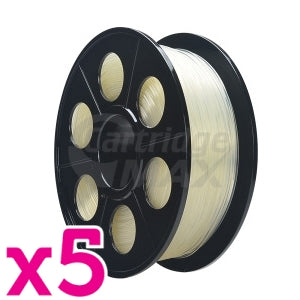 5 x ABS 3D Filament 1.75mm Transparent - 1KG