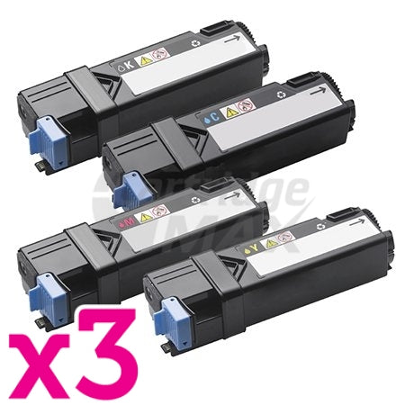 3 sets of 4-Pack Dell 1320 / 1320C / 1320CN Generic Toner Cartridge [3BK,3C,3M,3Y]