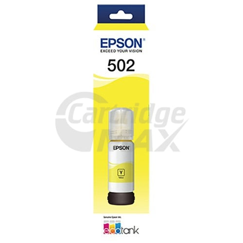 Original Epson T502 EcoTank Yellow Ink Bottle [C13T03K492]