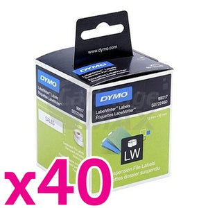 40 x Dymo SD99017 / S0722460 Original White Label Roll 12mm x 50mm - 220 labels per roll