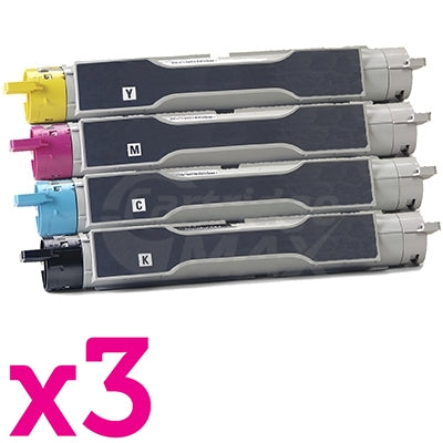 3 sets of 4-Pack Generic Cartridge Combo for Fuji Xerox Phaser 6350 [3BK,3C,3M,3Y]