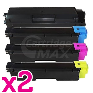 2 sets of 4 Pack Compatible for TK-584 Toner Cartridges suitable for Kyocera FS-C5150DN [2BK,2C,2M,2Y]