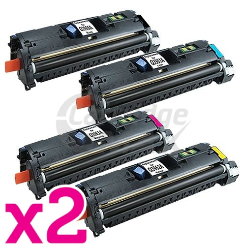 2 sets of 4 Pack HP Q3960A-Q3963A (122A) Generic Toner Cartridges [2BK,2C,2M,2Y]
