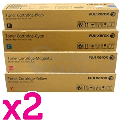 2 sets of 4 Pack Fuji Xerox DocuCentre SC2020 Original Extra High Yield Toner Combo (CT202396-CT202399)