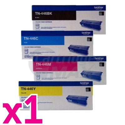 4-Pack Brother TN-446 Original Toner Combo [1BK,1C,1M,1Y]