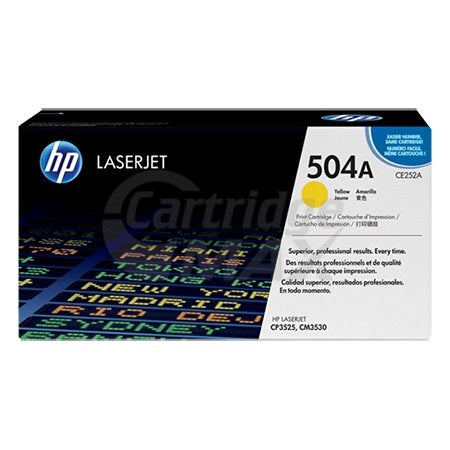 HP CE252A (504A) Original Yellow Toner Cartridge - 7,000 Pages