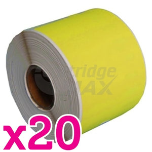 20 x Dymo SD99014 / 2133400 Generic Yellow Label Roll 54mm x 101mm -220 labels per roll