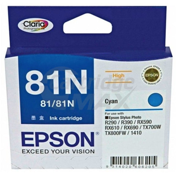 Original Epson T0812 81N HY Cyan Ink Cartridge - 805 pages [C13T111292]