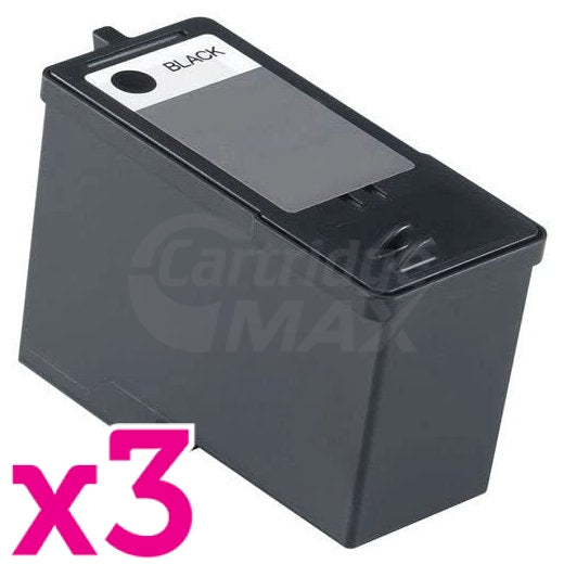 3 x Dell 966 / 968 Black (CH883/Sereis7-Bk) Generic Inkjet Cartridge - High capacity